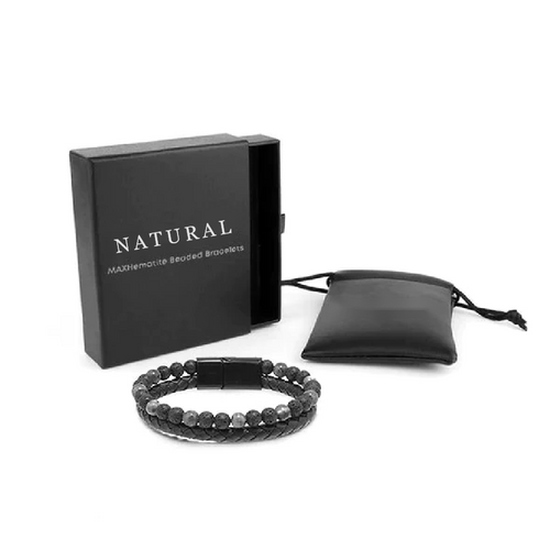 Natural Agate Stone Leather Beaded Bracelet(Limited time discount đ„ last day)