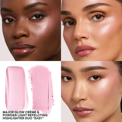 ✨ Major Glow Dual Highlighter Set | Cream + Powder for Radiant Shimmer
