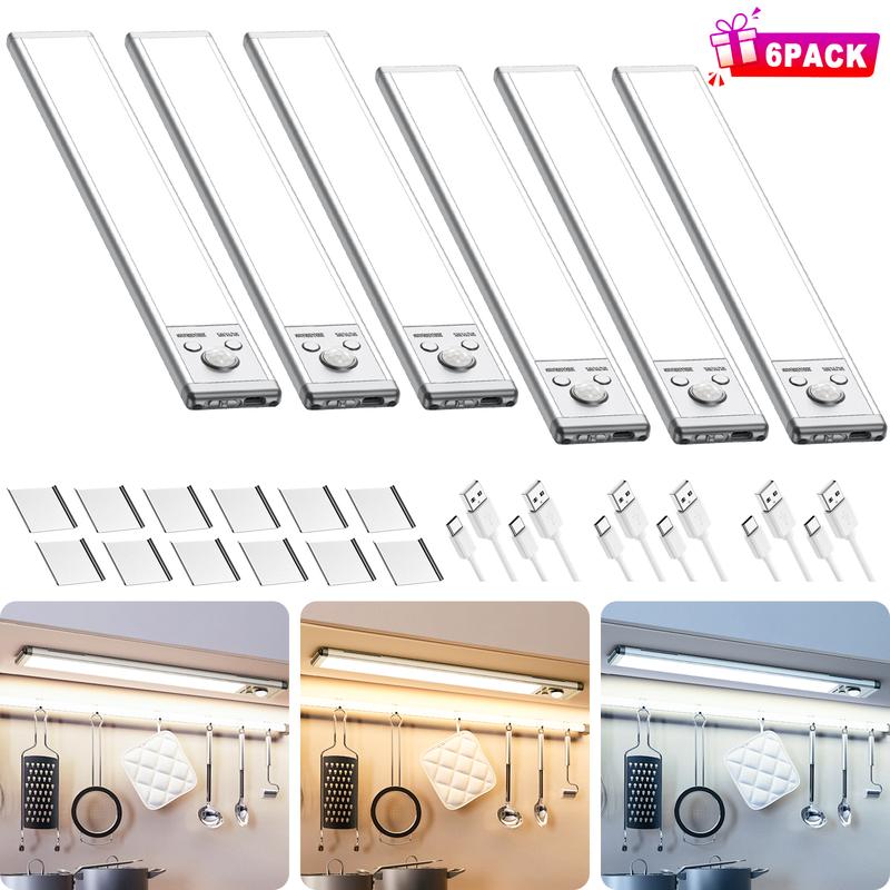✨Buy 1 Get 1 Free:💡TAILEDEN Under Cabinet Lights,76LED Motion Sensor Night Light Indoor