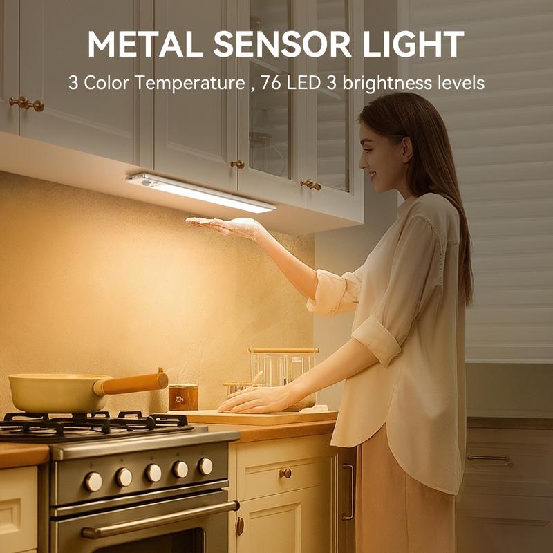 ✨Buy 1 Get 1 Free:💡TAILEDEN Under Cabinet Lights,76LED Motion Sensor Night Light Indoor
