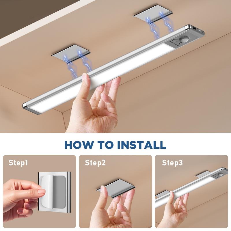 ✨Buy 1 Get 1 Free:💡TAILEDEN Under Cabinet Lights,76LED Motion Sensor Night Light Indoor