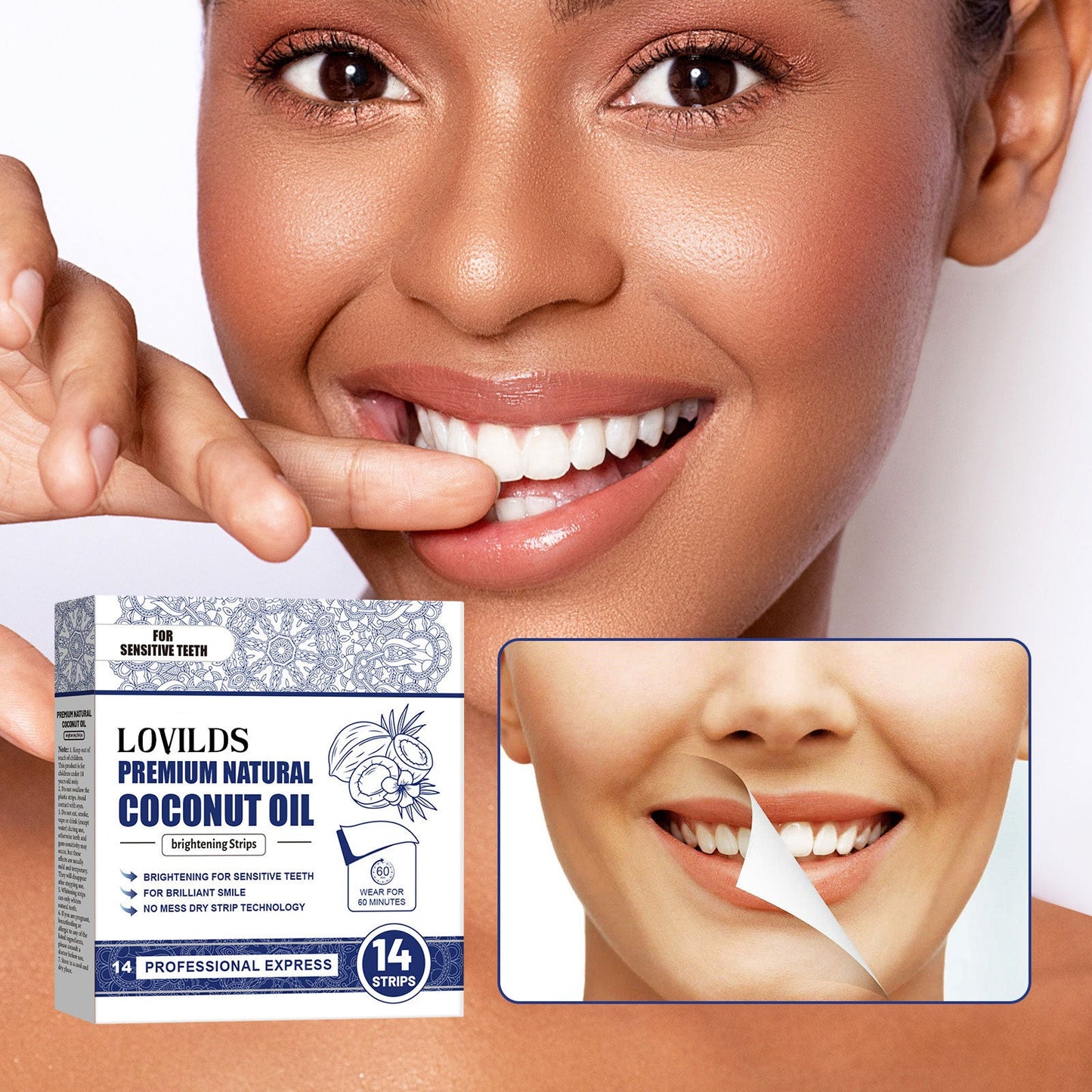 🔥60% OFF LOVILDS™ Remove yellow stains, whiten teeth, achieve quick whiteness. One-time whitening tooth patch for fast tooth whitening.