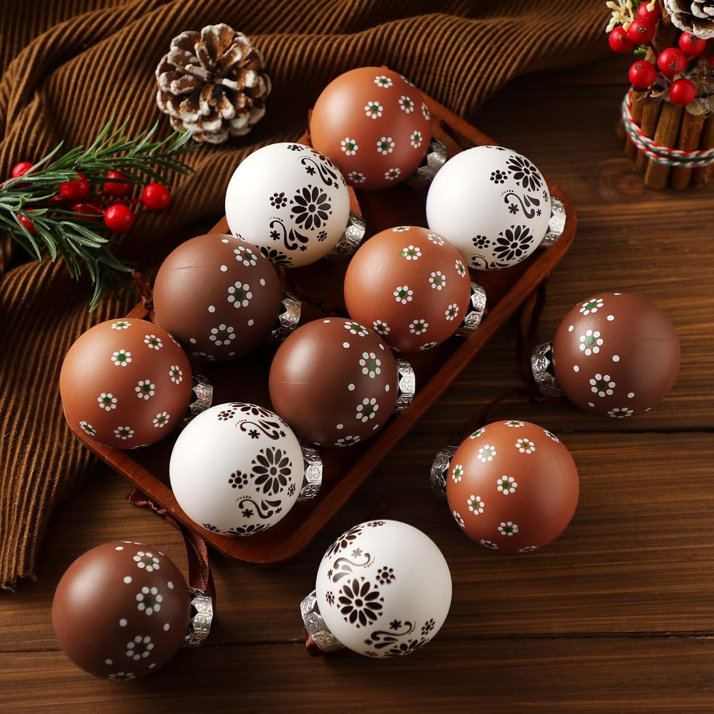 ⏳ Limited Time Offer – Don’t Miss Out!:🎄Handcrafted Rustic Christmas Ornaments Set