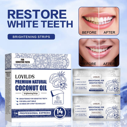 🔥60% OFF LOVILDS™ Remove yellow stains, whiten teeth, achieve quick whiteness. One-time whitening tooth patch for fast tooth whitening.