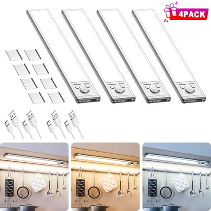 ✨Buy 1 Get 1 Free:💡TAILEDEN Under Cabinet Lights,76LED Motion Sensor Night Light Indoor