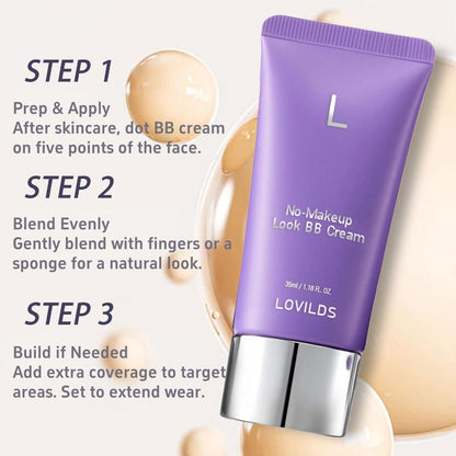 LOVILDS™ No-Makeup Look BB Cream – Hydrate, Conceal & Blur for Real-Skin Finish